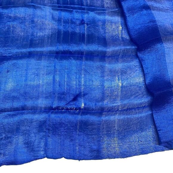 Electric Cobalt Blue Sheer Wide Scarf N0396 - Picture 2 of 5